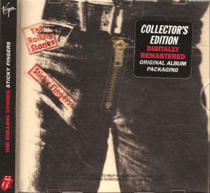 Early 90's CD reissue of Sticky Fingers with zipper
