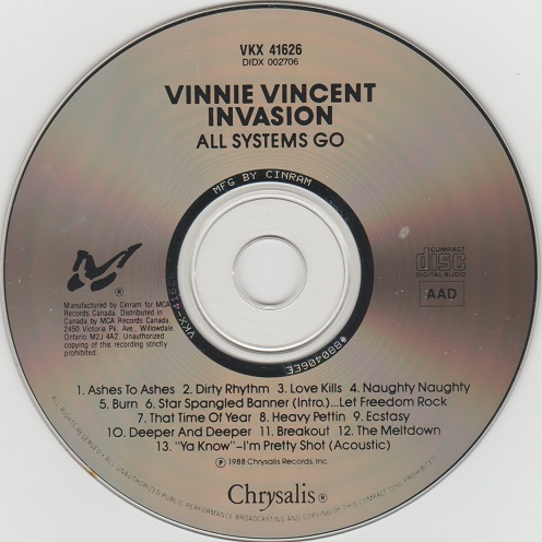 Vinnie Vincent Invasion UICY All Systems Go SHM-CD main image 1