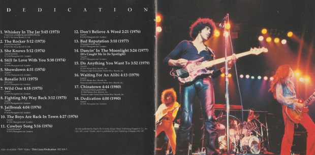 Dedication Cover REVIEW: Dedication – The Very Best of Thin Lizzy (1991 North American ...